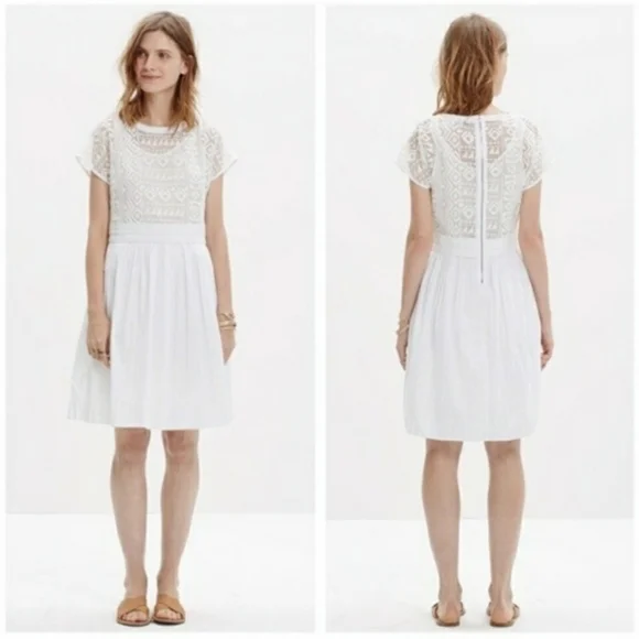 chinese dress ladies Madewell Women's Riley Dress Eyelet White,XX-Small at Amazon Women's  Clothing store